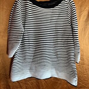 Cos Black and White Striped Women's Knit XL